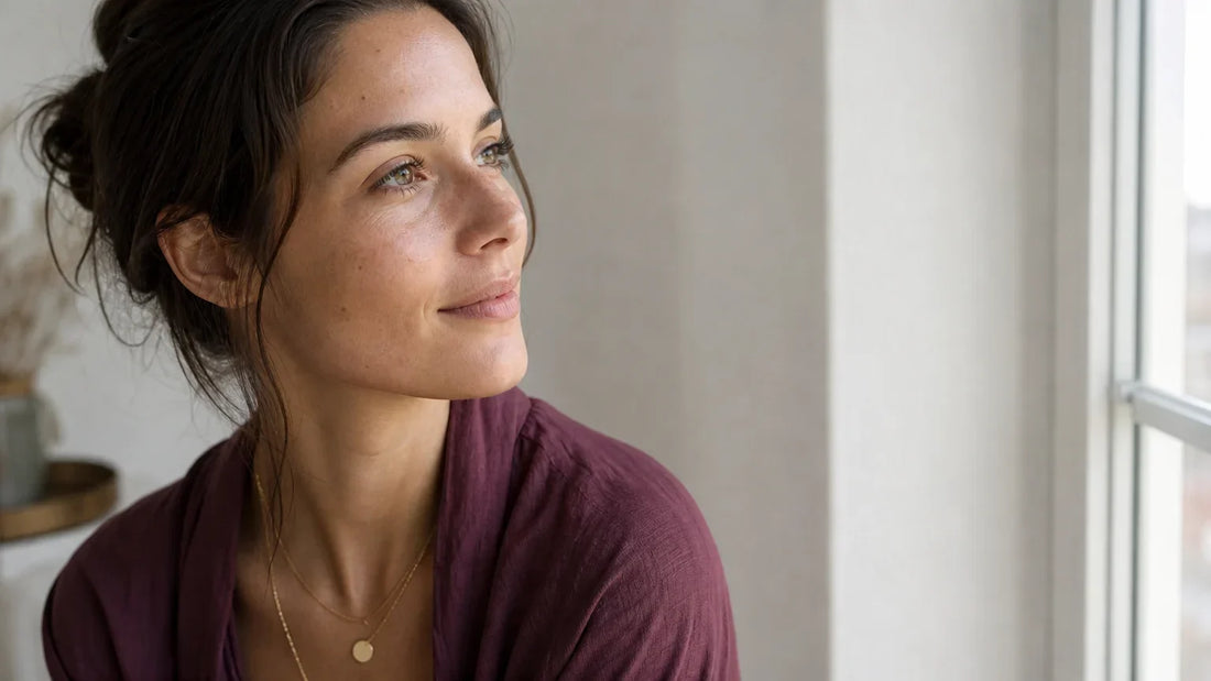Portrait naturel évoquant la peau et le stress oxydatif cutané