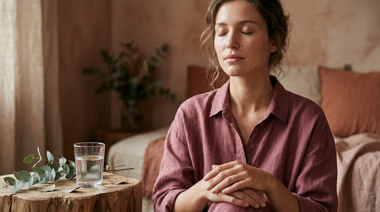 Femme sereine incarnant une approche globale de la beauté et du bien-être
